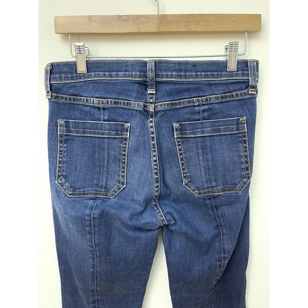 VERONICA BEARD Carolyn 10" Baby Boot Dark Vintage Patch Pocket Kick Flare Jean27 - Picture 9 of 14
